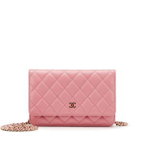 chanel wallet on chain pink iridescent|Chanel wallet on chain cost.